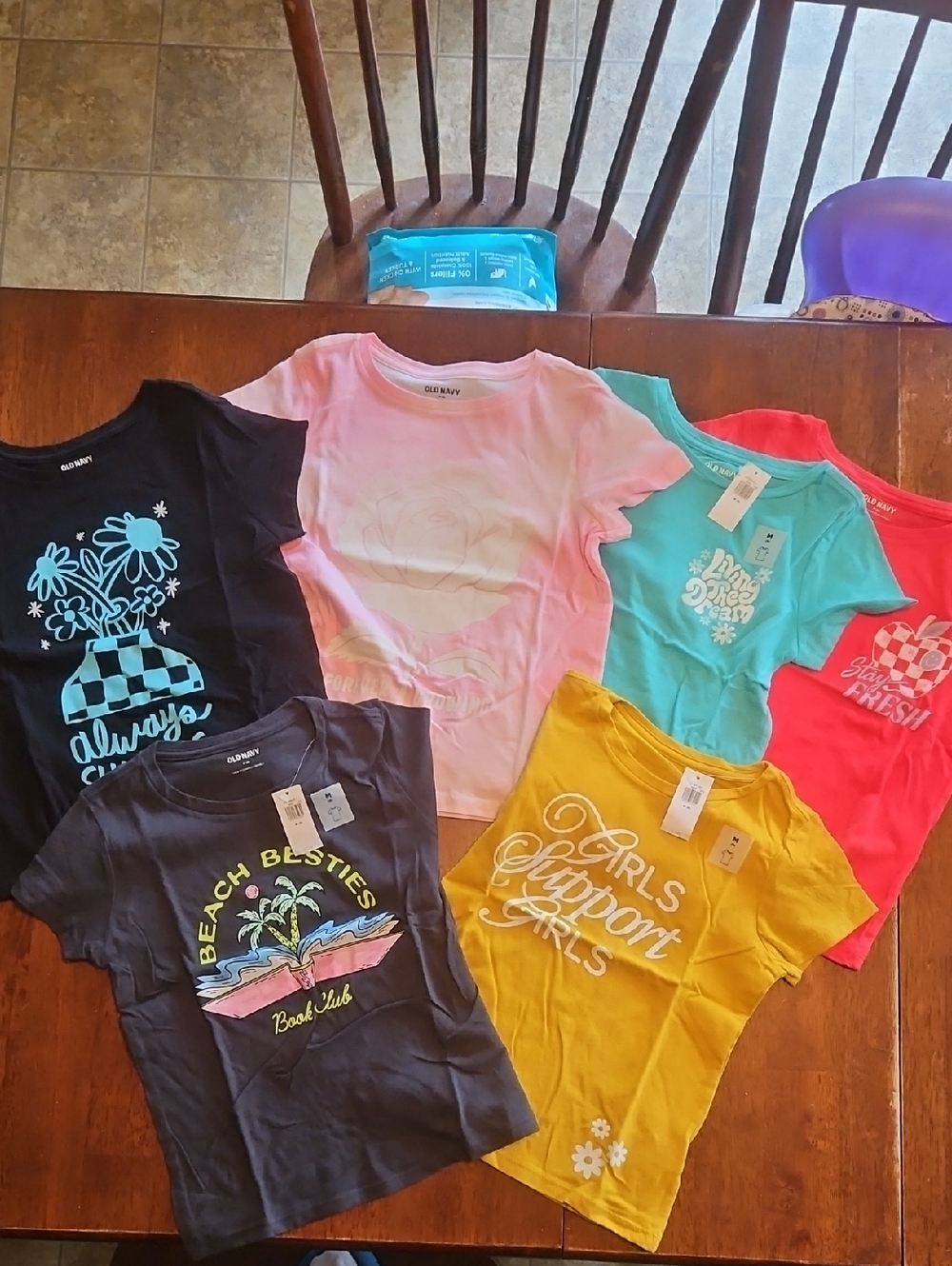 Old Navy Girls' Short Sleeve Graphic Tee Size M (8) + Leggings Size M (8)